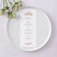 Pastel Arch Menus Gold Pink Cotton Signature