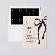 Whimsical Hand Drawn Bow Envelope Liners Linen Standard