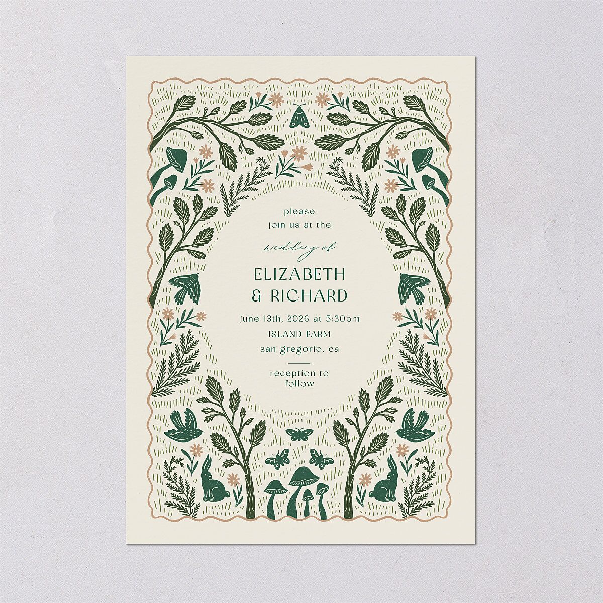 Woodland Whimsy Wedding Invitations — view 2