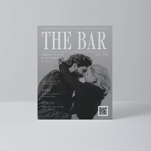 Magazine Cover Bar Bended Tabletop Sign X-small Licorice Standard Plastic XS Tabletop Bar