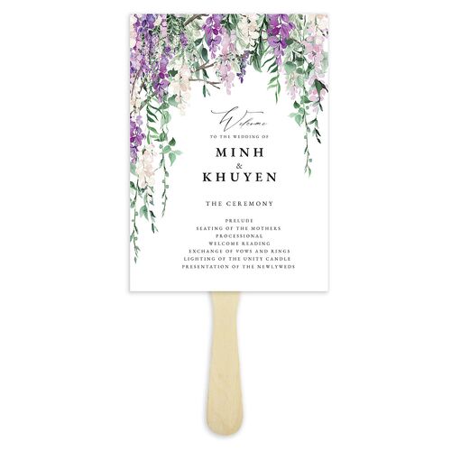Romantic Wisteria Fan Programs Purple Petal Signature Standard