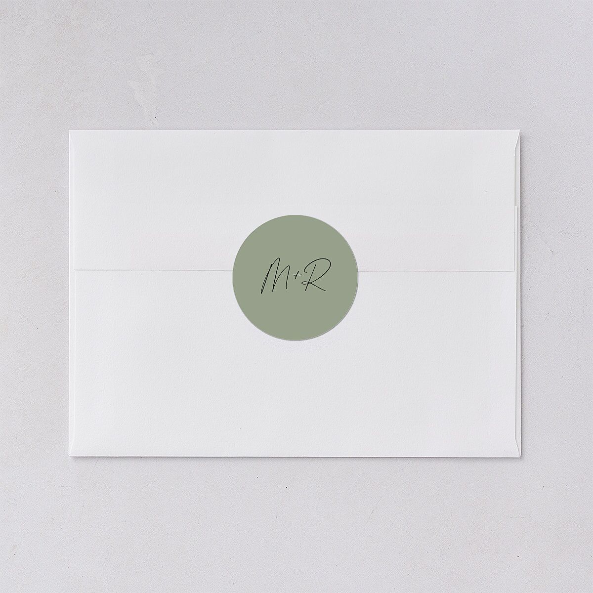 Fairytale Woodgrain Slab Wedding Stickers Pure White Circle