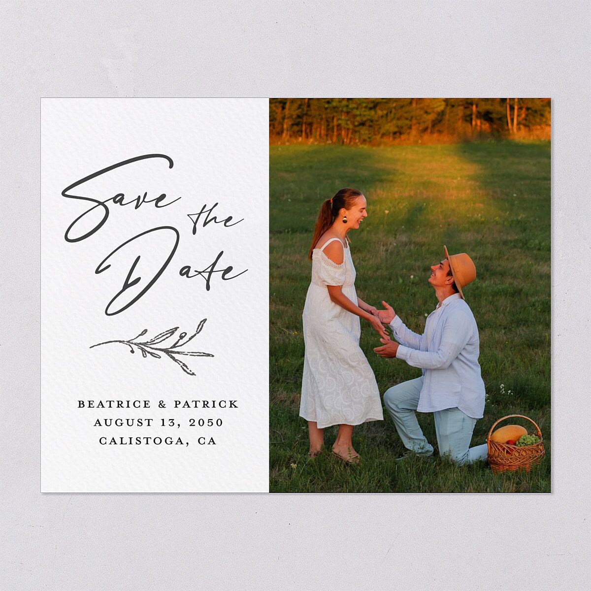 Romantic Setting Save the Date Petite Cards — view 7