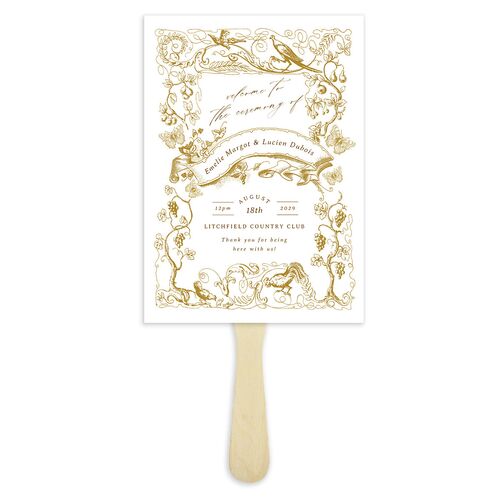 Vintage Toile Fan Programs Saddle Signature Standard