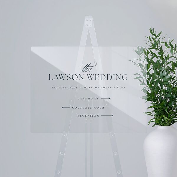 Classic Picture Photo Acrylic Direction Sign Medium Dusty Blue Standard Acrylic M Direction