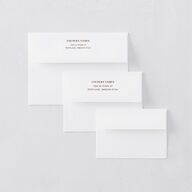Bronze Floral Frame Save The Date Card Envelopes White Standard Ivory Both Recipient and Return Addresses Signature