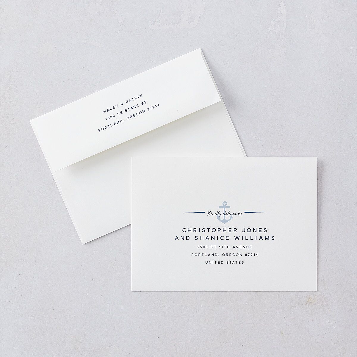 Vintage Nautical Wedding Invitations French Blue Signature Blank No Standard