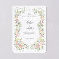 Glamorous Regency Garden Wedding Invitations by Bridgerton Sage Signature Blank No Rounded