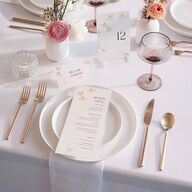 Ginkgo Leaves Place Cards Gold Peony Signature