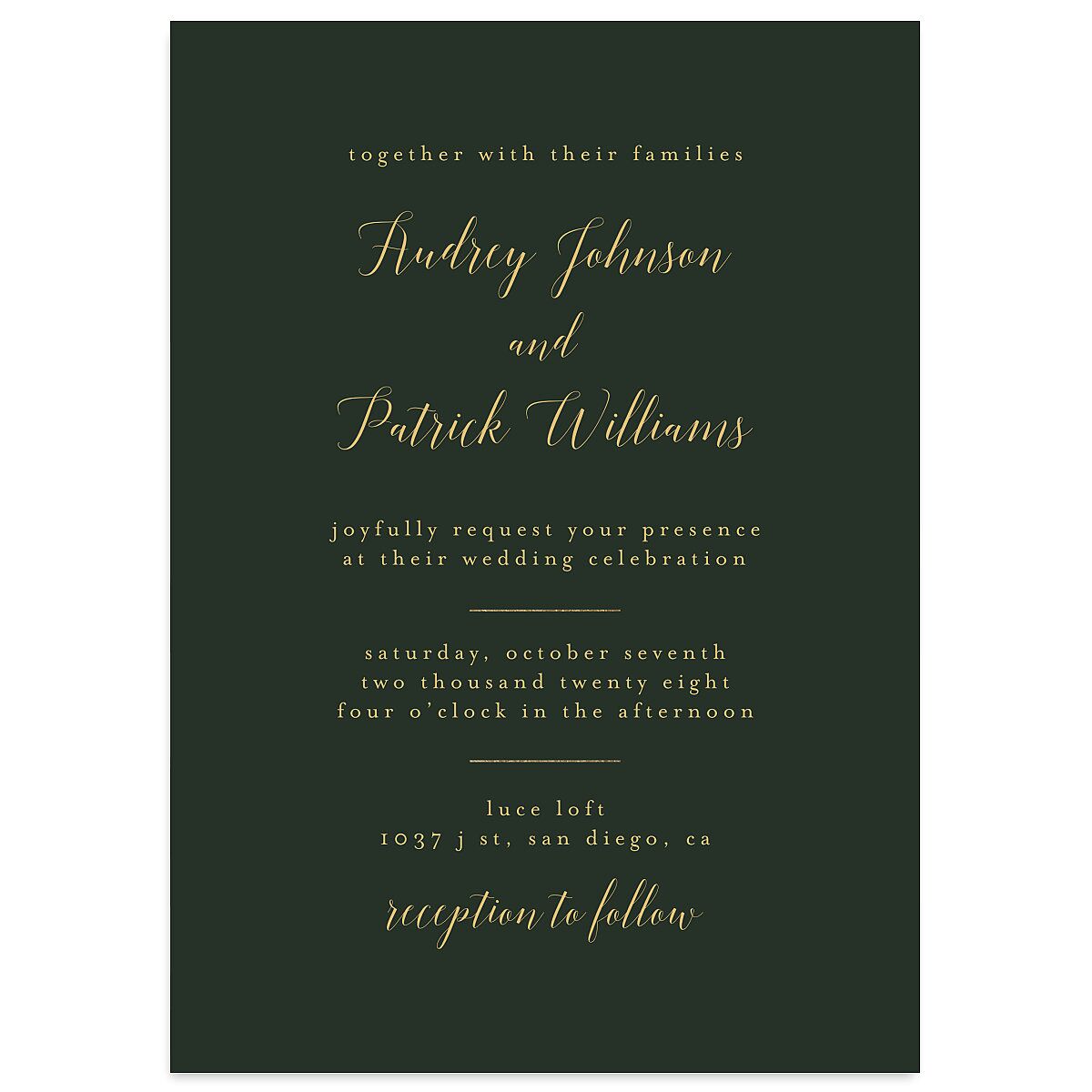 Marble and Gold Wedding Invitations
