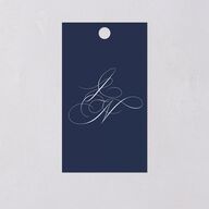 Formal Nautical Favor Gift Tags Moody Blue Signature