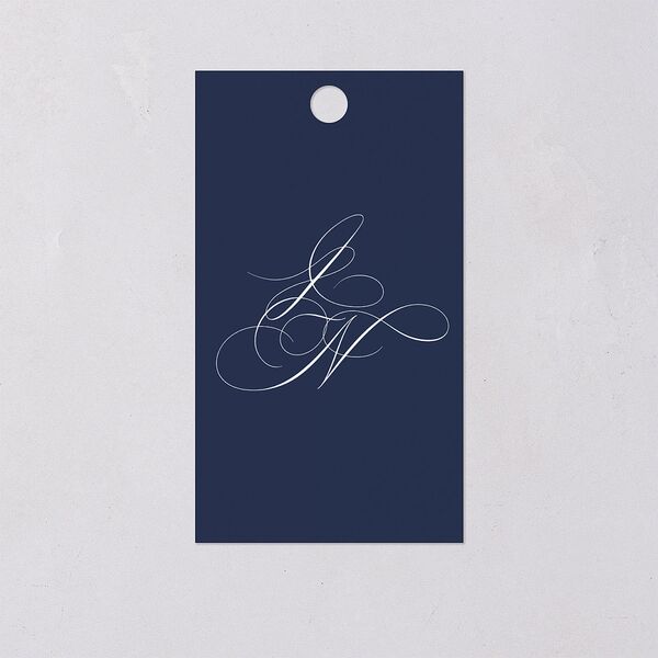 Formal Nautical Favor Gift Tags Moody Blue Signature