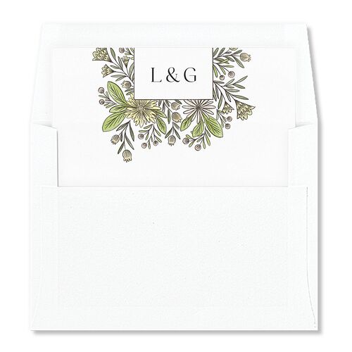 Timeless Wildflowers Standard Envelope Liners Pear Standard