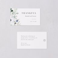Elegant Anemone Favor Gift Tags Ice Blue Signature