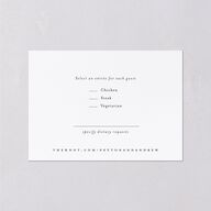 Greenery Laurel Foil Wedding Response Cards Pure White Gold Signature Standard