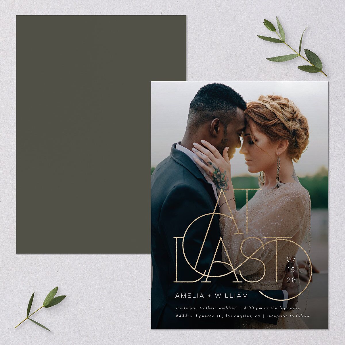 Ornate Love Song Wedding Invitations — view 1