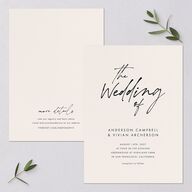 Simply Script Wedding Invitations Linen Signature Blank No Standard