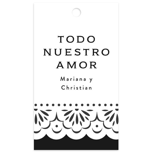 Papel Picado De Mexico Favor Gift Tags Charcoal Signature