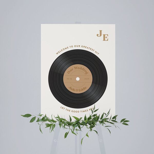 Music Lovers Standard Welcome Sign Medium Tan Standard Indoor Foam Core M Welcome