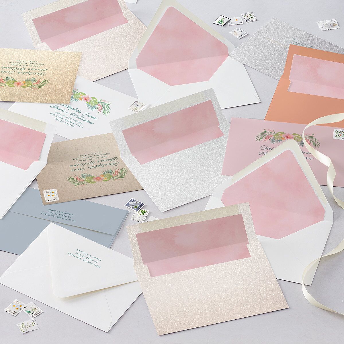 Watercolor Palm Crest Wedding Invitations Avocado Signature Blank No Standard
