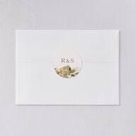 Eucalyptus Edges Wedding Stickers Thyme Circle