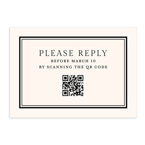 Antique Garden Lace Floral QR Code RSVP Cards Midnight Signature Standard