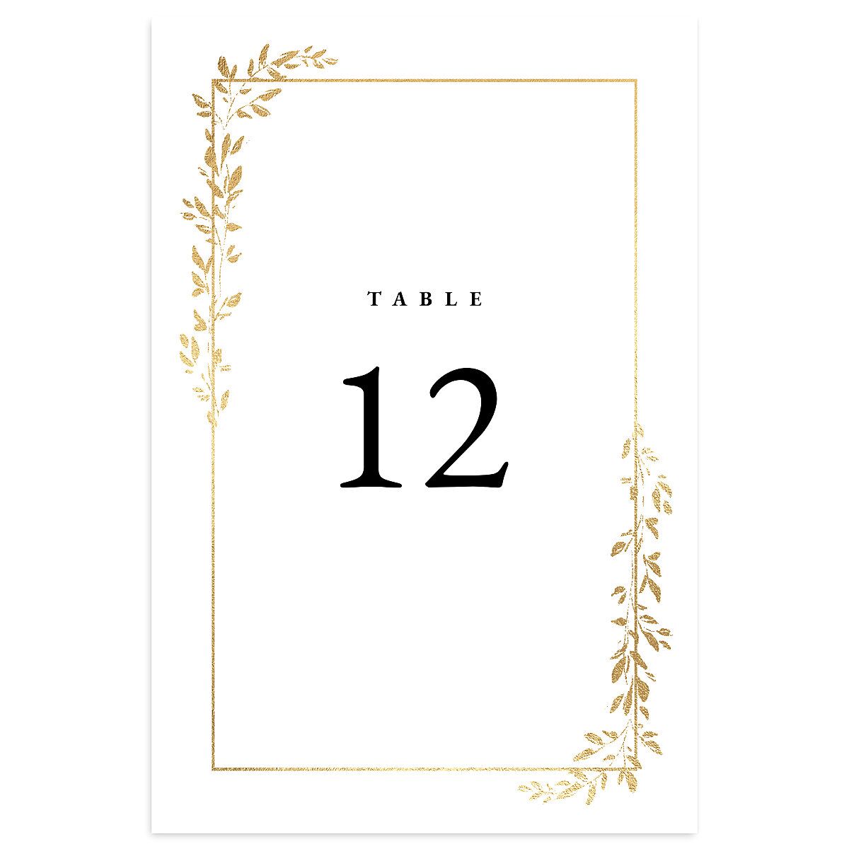 Delicate Frame Table Numbers