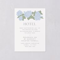 Vintage Hydrangea Frame Wedding Enclosure Cards Dusty Blue Signature Standard