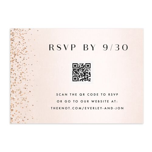 Sparkling Romance QR Code RSVP Cards Licorice Signature Standard