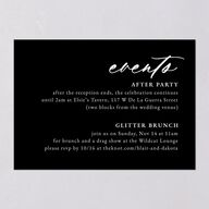 Vertical Names Wedding Itinerary Cards Licorice Signature Itineraries