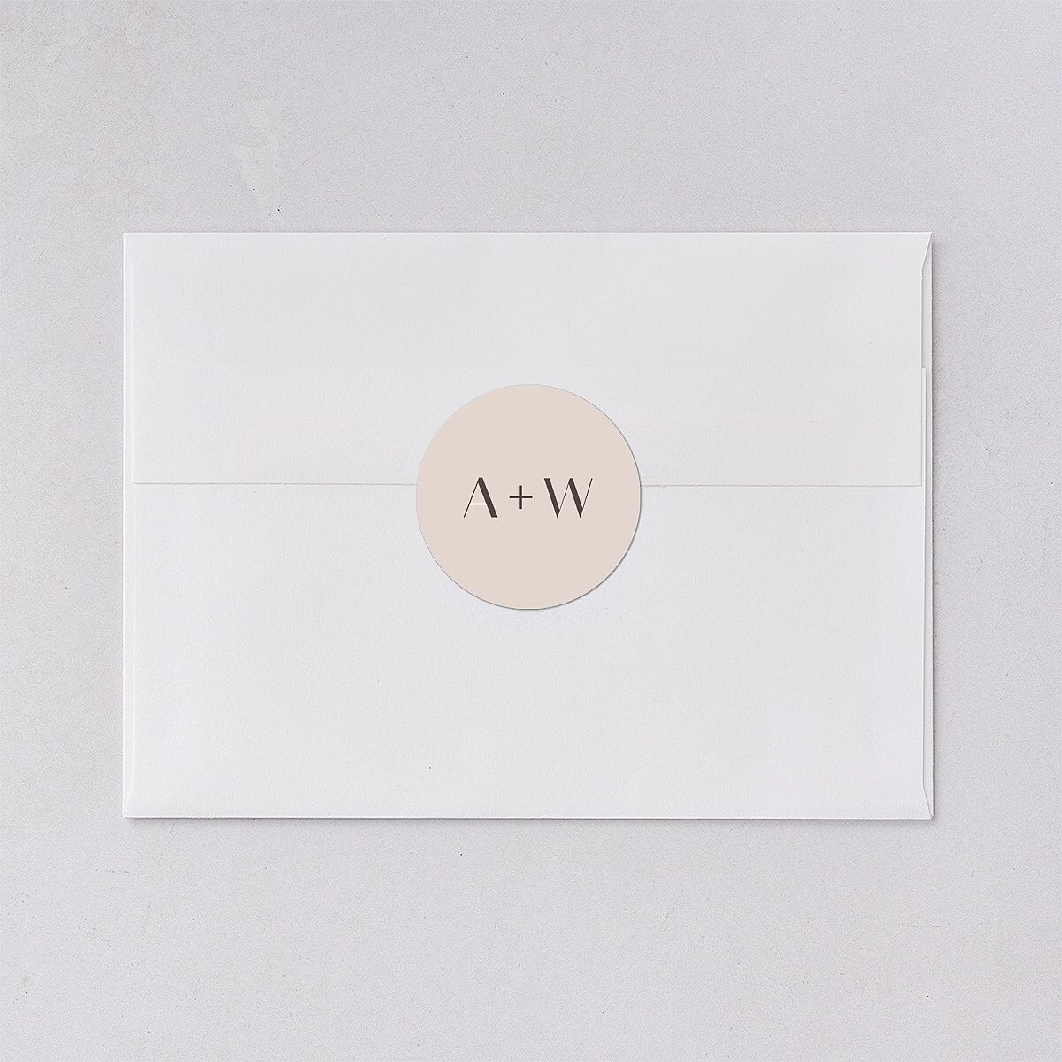 Monogram Arch Wedding Stickers Champagne Circle