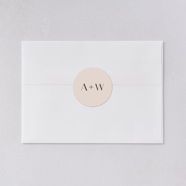 Monogram Arch Wedding Stickers Champagne Circle