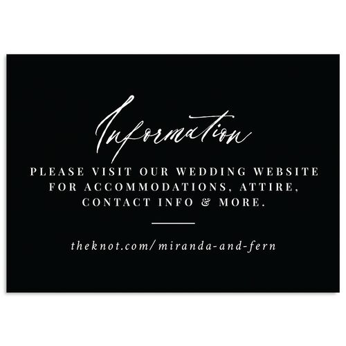 Botanical Branches Wedding Enclosure Cards Midnight Signature Standard