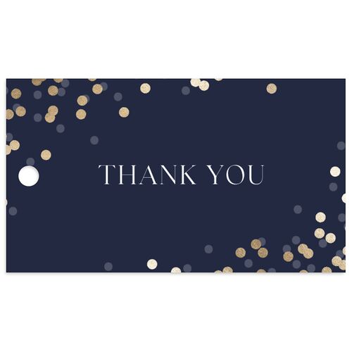 Confetti Glam Favor Gift Tags Gold Navy Signature