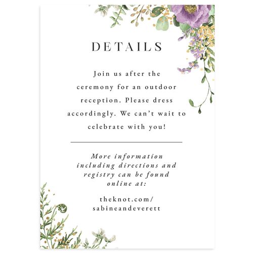 Gilded Fern Frame Botanical Wedding Enclosure Cards Gold Orchid Signature Standard