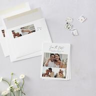 Simple Pampas Save the Date Petite Cards Pure White Signature smooth Blank No