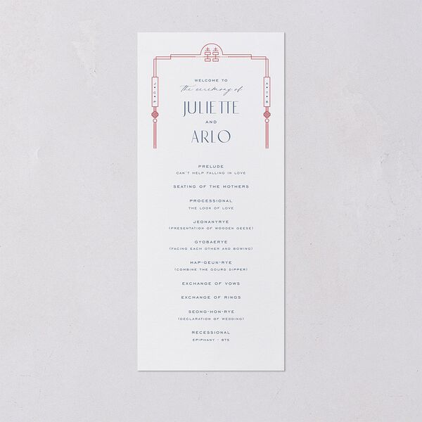 Eternal Devotion Wedding Programs Garnet Signature