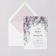 Romantic Wisteria Euro Envelope Liners Purple Petal Luxe