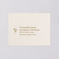 Elegant Typography All-in-One Wedding Invitations Gold Signature Light Both Recipient and Return Addresses No