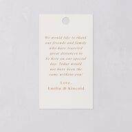 Wild Pansies Favor Gift Tags Rose Gold Signature