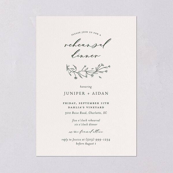 Gilded Monogram Rehearsal Dinner Invitations Dark Camo Signature Blank Standard