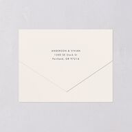 Simply Script All-in-One Wedding Invitations Linen Signature Light Both Recipient and Return Addresses No
