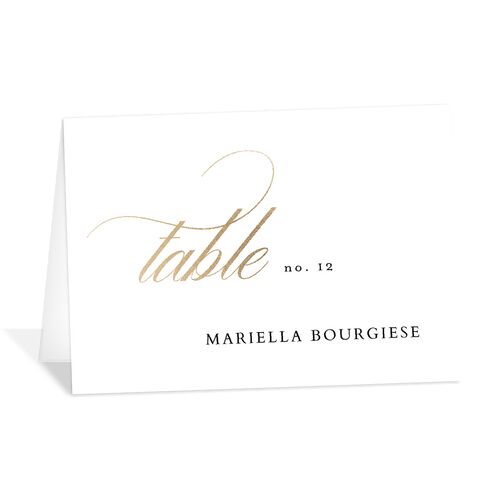 Joyful Day Place Cards Gold Pure White Signature