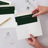 Romantic Gallery Holiday Envelope Liners Emerald Standard