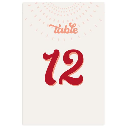 Disco Love Table Numbers Ruby Signature