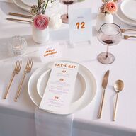 Modern Marker Place Cards Tangerine Signature