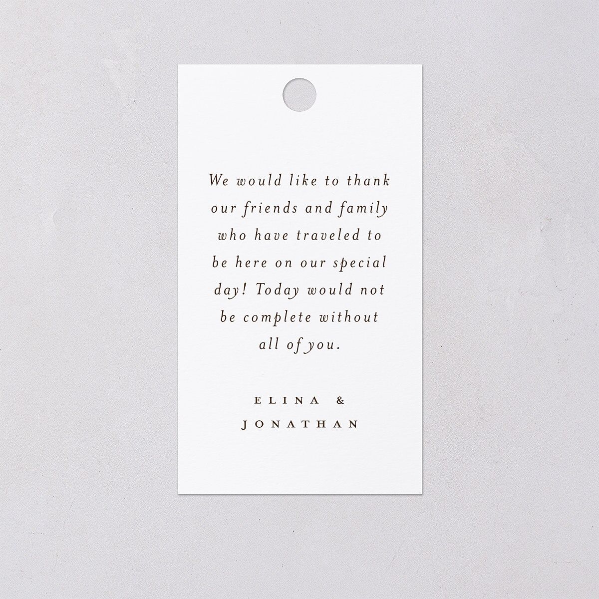 Leafy Rustic Monogram Favor Gift Tags Raw Sienna Signature