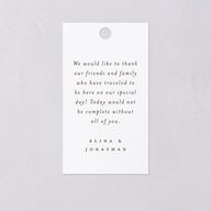 Leafy Rustic Monogram Favor Gift Tags Raw Sienna Signature