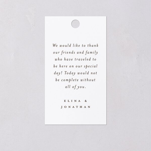 Leafy Rustic Monogram Favor Gift Tags Raw Sienna Signature