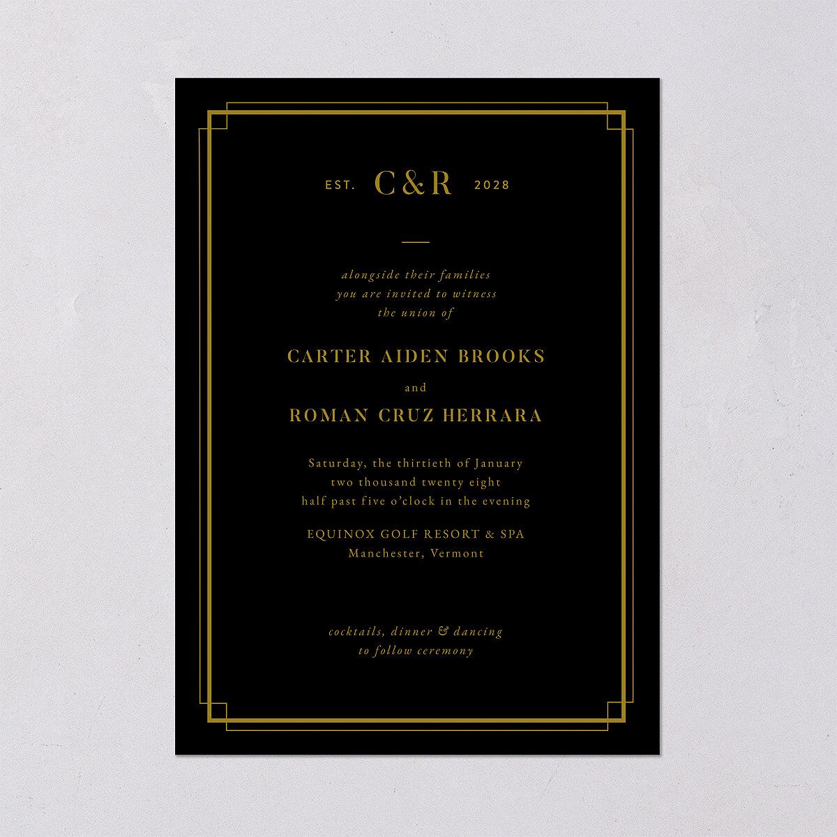 Luxe Monogram Wedding Invitations — view 2